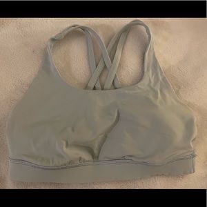 Lululemon light blue energy bra size 6.